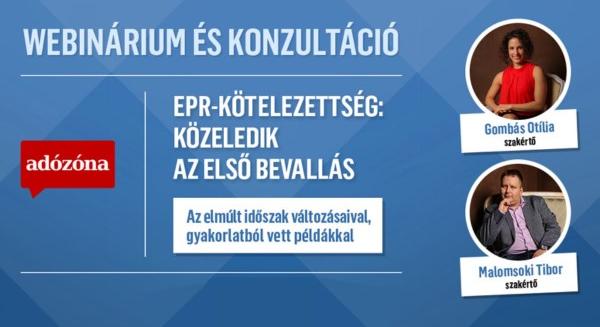 Megjelent! Az „EPR-kötelezettség: közeledik az első bevallás” című webinárium videófelvétele