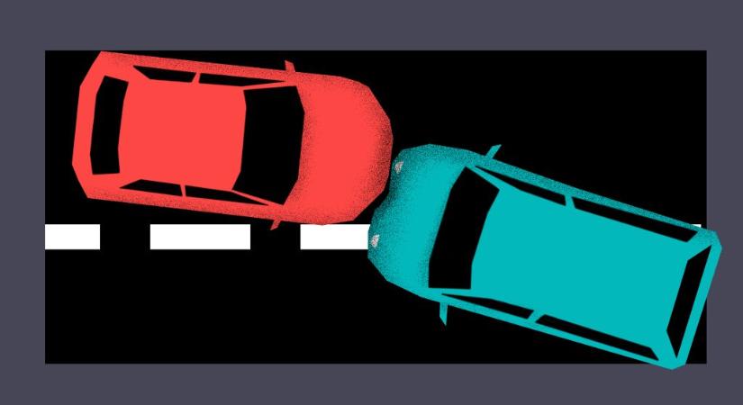 Gyerekeket szállító autóbusznak ütközött egy autó az M4-esen