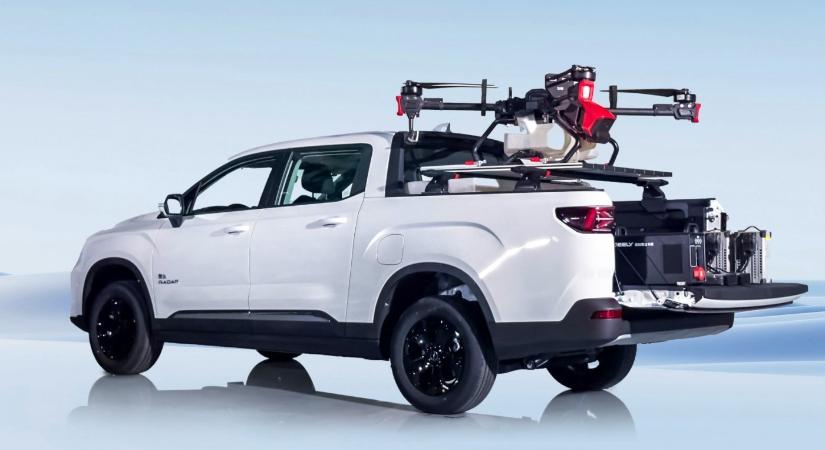 Mezőgazdasági drónnal is megvásárolható a Geely villanymotoros pickupja