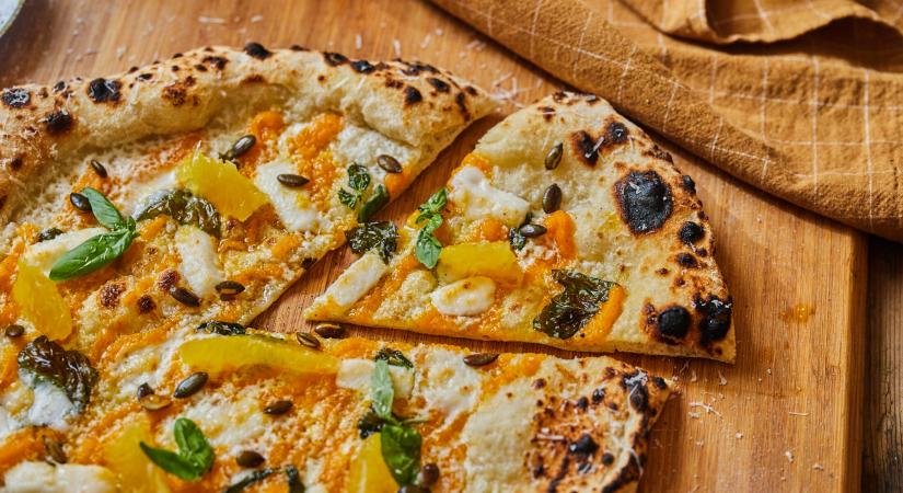 Sütőtökös-kecskesajtos pizza