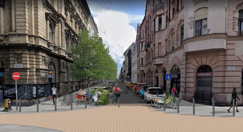 Parkolókkal bővül és kizöldül ez az utca a pesti belvárosban