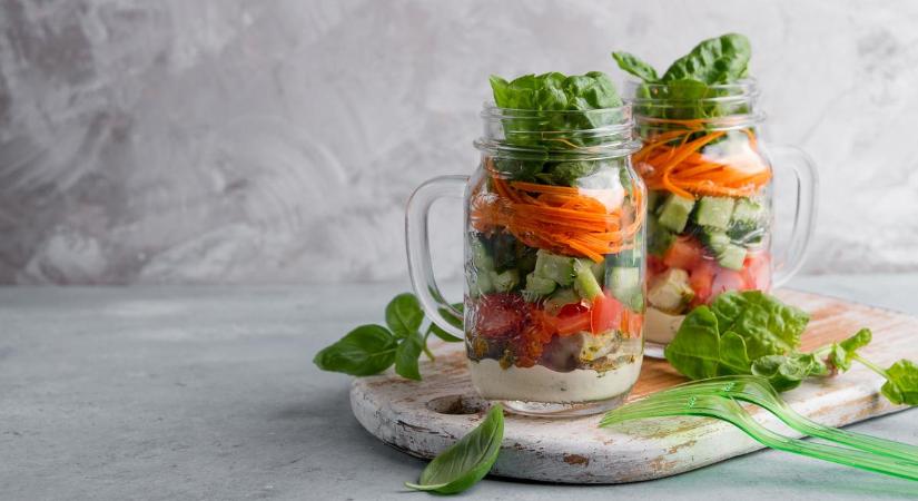 Gnocchis saláta üvegben: alacsony kalóriatartalmú recept