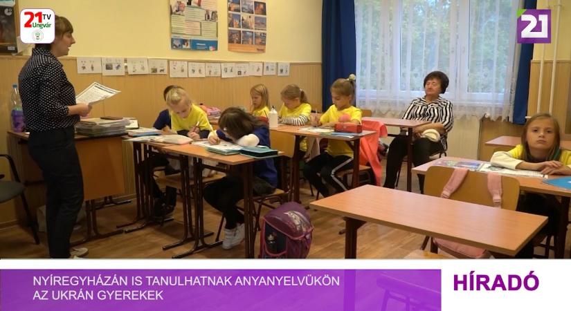 Nyíregyházán is tanulhatnak anyanyelvükön az ukrán gyerekek (videó)