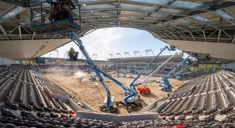 Kezdődik a pályaépítés a nyíregyházi stadionban - friss képeken mutatjuk be