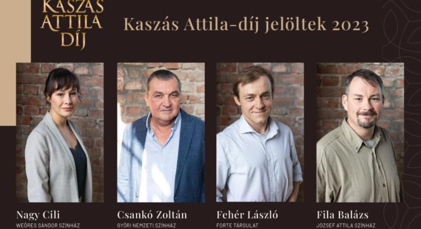 Ők négyen a Kaszás Attila-díj idei jelöltjei
