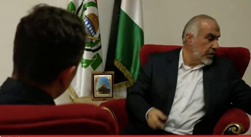 Gyáva: a lemészárolt civilekről kérdezték, kereket oldott a Hamász vezér