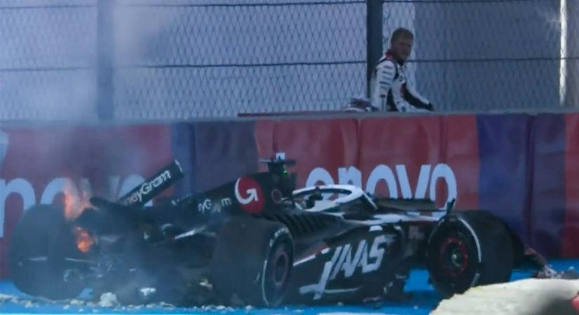 Kiderült, mi okozhatta Kevin Magnussen óriási balesetét