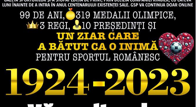 Sportmédia: 99 év után megszűnt Románia egyetlen sportnapilapja