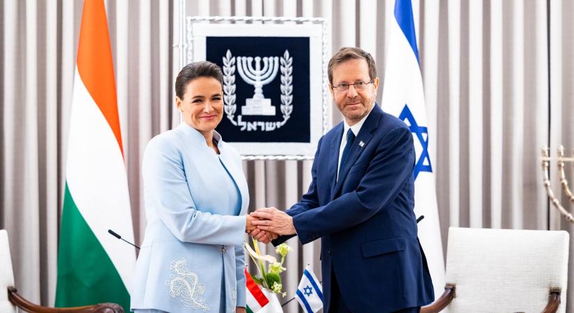 „Kiállunk Izrael mellett” – üzente Izraelből Novák Katalin