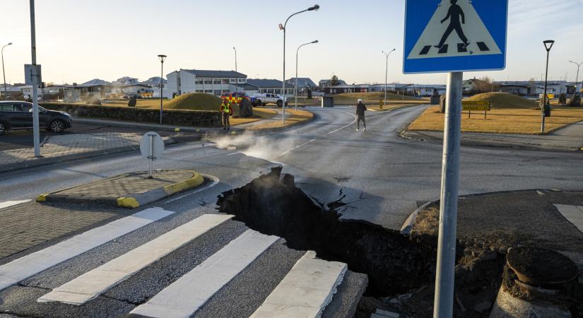 Megnyílt a föld Grindavíkban, a lakók óvóhelyre menekültek, bármelyik pillanatban feltörhet a magma