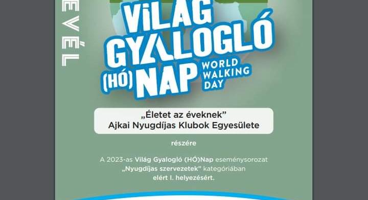 Első helyen az ajkai gyalogló nyugdíjasok
