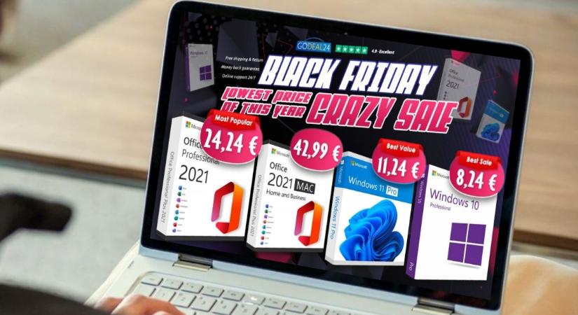 Black Friday szoftver kiárusítás: Windows és Office jelentősen leárazva