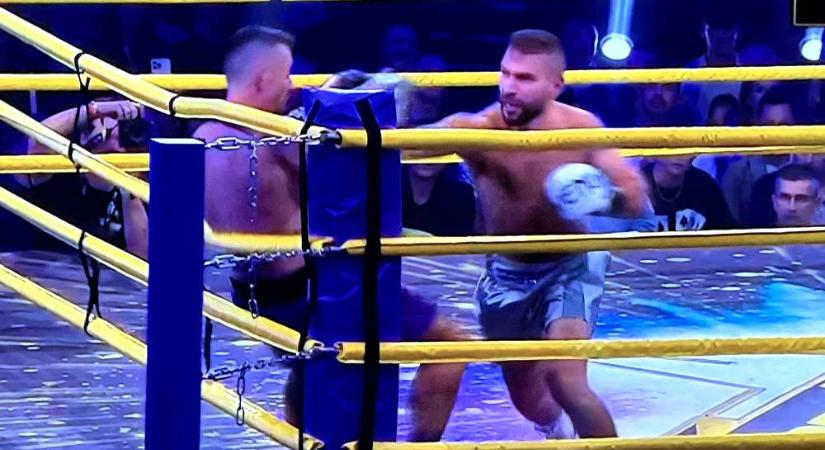 Úgy kiütötte Rácz Jenő a Sztárboxban Kabát Petit, hogy orvost kellett hívni, miközben a barátnője üvöltve zokogott a ringben