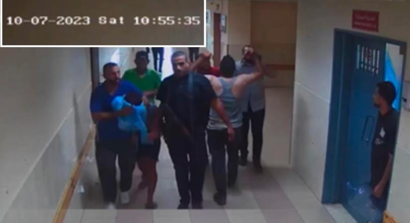 Videófelvétel bizonyítja: túszokat vitt a Hamász a legnagyobb gázai kórházba