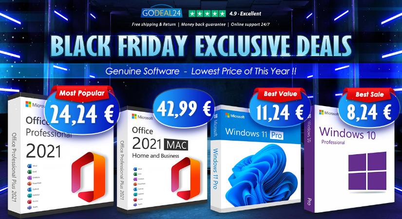 Windows 11 csak 7,5 euróért a GoDeal24 Black Friday akciójában