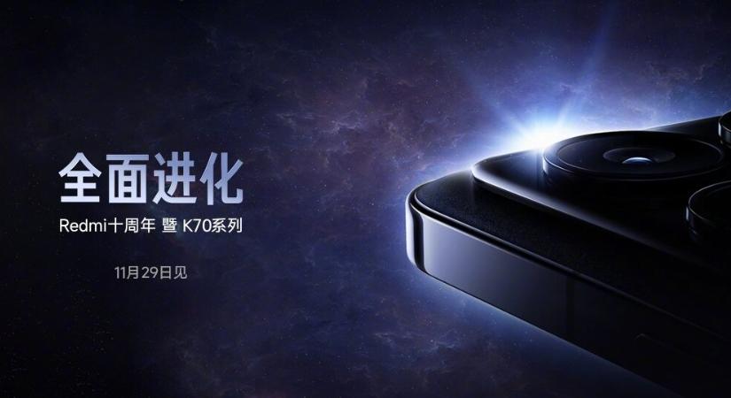 November 29-én mutatkozik be a Redmi K70 széria