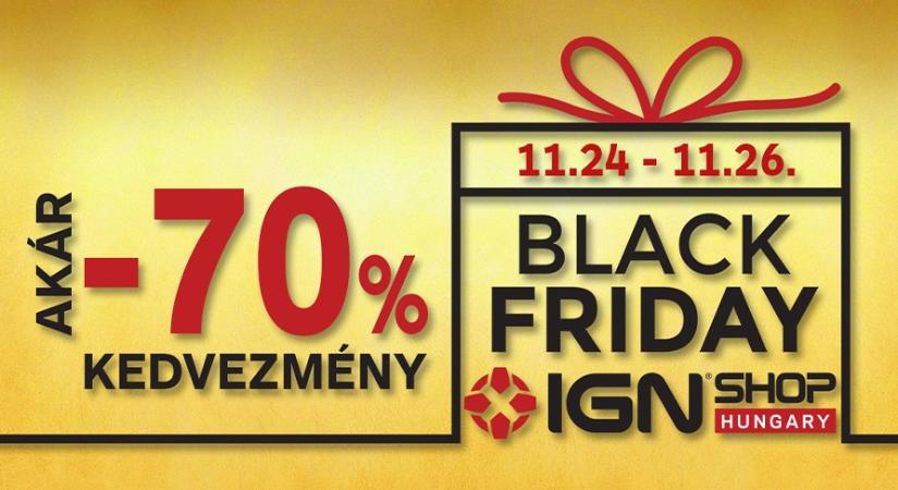 Elindult az IGN Shop Black Friday-akciója, rengeteg termék között válogathattok kedvezményes áron!