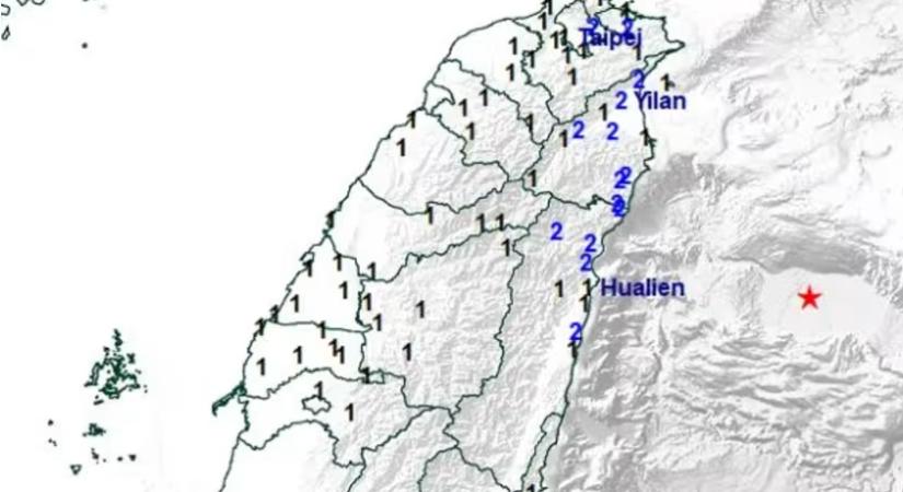 Földrengés rázta meg Tajvant