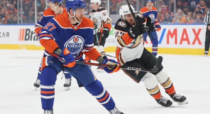 NHL: nyolc gólig meg sem állt az Oilers a Ducks ellen