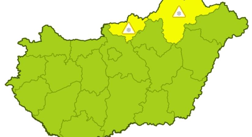 Jelentős havazásra, majd hózáporok kialakulására figyelmeztetnek