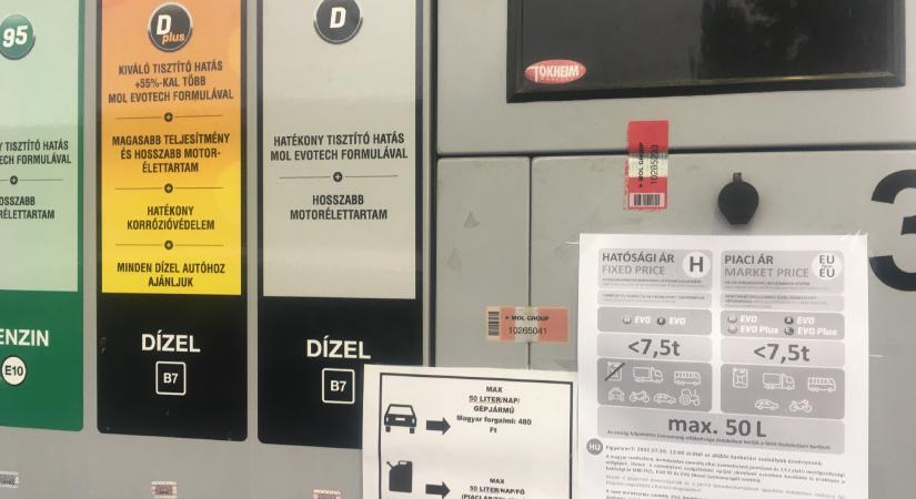 Pénteken tovább csökken az üzemanyag ára