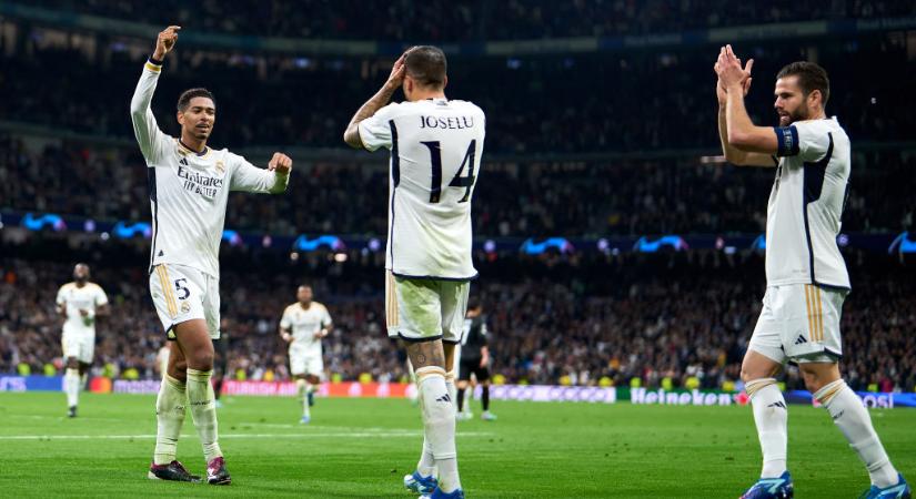BL: hátrányból fordított a Real Madrid a Napoli ellen, az Arsenal hat góllal vágott vissza a Lensnak – videóval