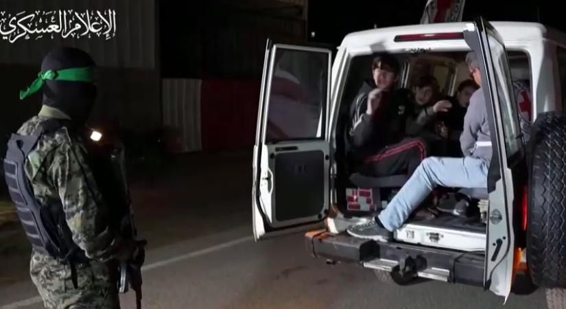 Éheztetésről, lelki terrorról, verésekről számoltak be a Hamász fogságából szabadult izraeli túszok  videó