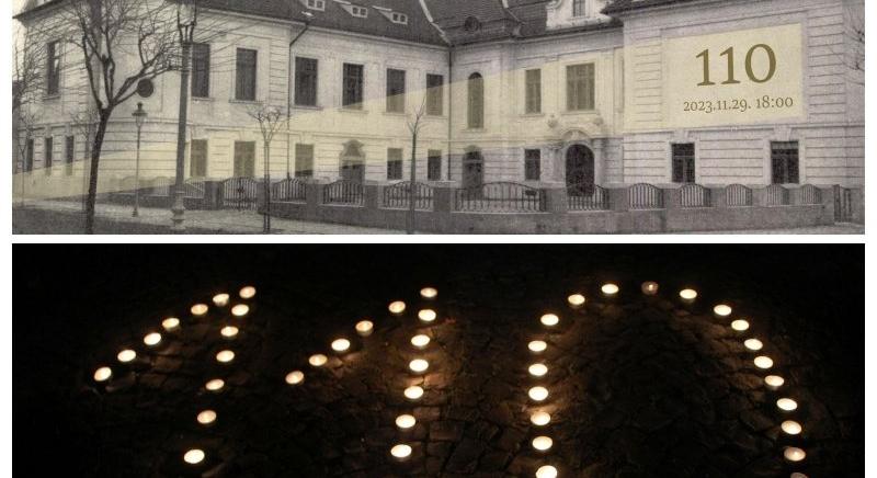 A 110 éves Kultúrpalotáról gyertyagyújtással emlékeztek meg Komáromban