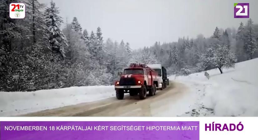 Novemberben 18 kárpátaljai kért segítséget hipotermia miatt (videó)