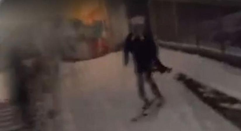 Elképesztő videó: megjelent az első síelő az egri várnál és le is siklott