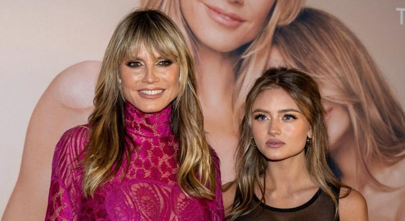 Bombázó! Tetőtől talpig piros csipkében mutatta meg alakját Heidi Klum