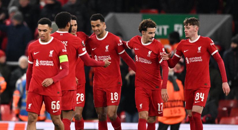 Szoboszlai nélkül is bebiztosította továbbjutását a Liverpool az EL-ben
