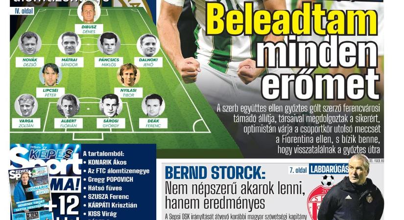 NS: Alekszandar Pesics a Csukaricskinak lőtt góljáról: Beleadtam minden erőmet; A Ferencváros történetének álomtizenegye