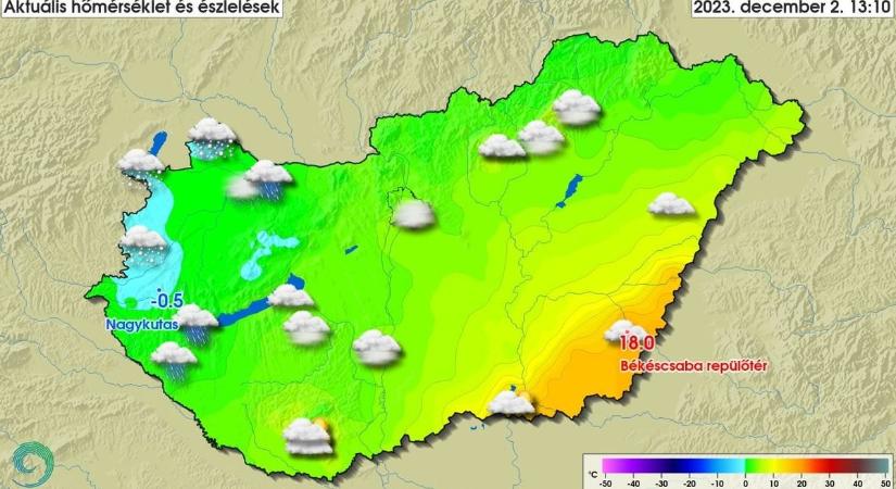 Tavasz a télben: 18 fokkal megdőlt a melegrekord Békéscsabán