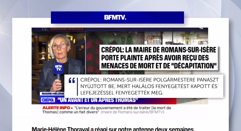 Lefejezéssel fenyegettek meg egy francia polgármestert