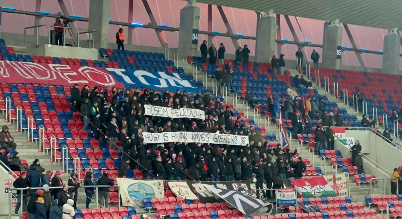 „Nem feledünk, kávés gyerek…” – a Vidi ultrái megint üzentek kapusuknak