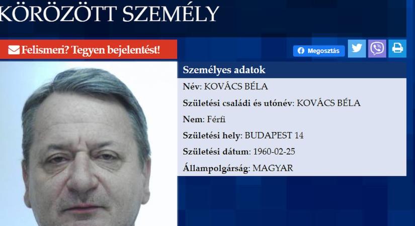 Ismét körözést adtak ki Kovács Béla ellen