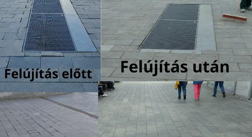 Néhány helyen megújult a burkolat a pécsi belvárosban