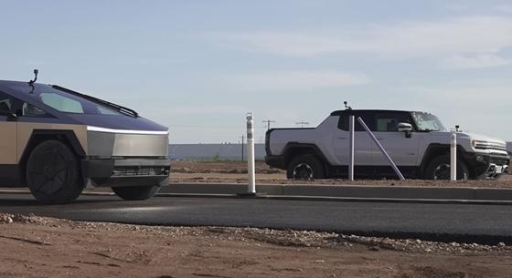 Így alázza meg az új platós Tesla az 1000 lóerős elektromos Hummert – videó