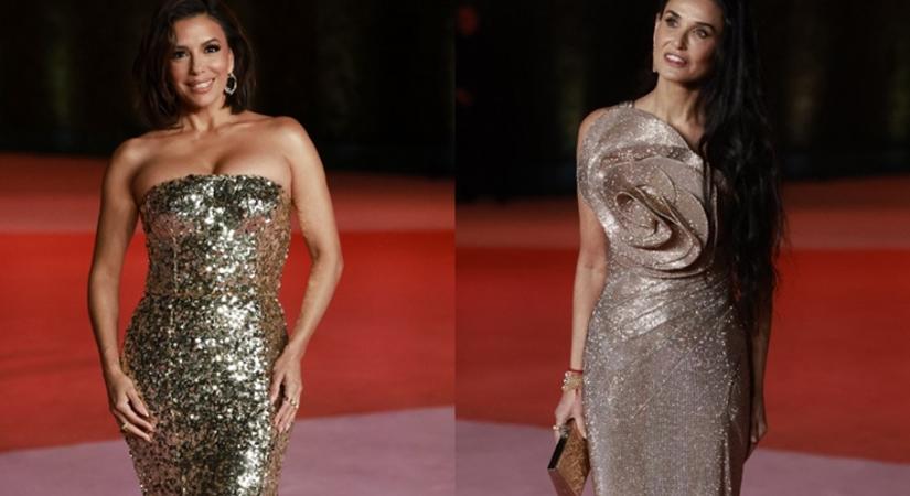 Kinek állt jobban? Eva Longoria és Demi Moore hasonló ruhában jelentek meg