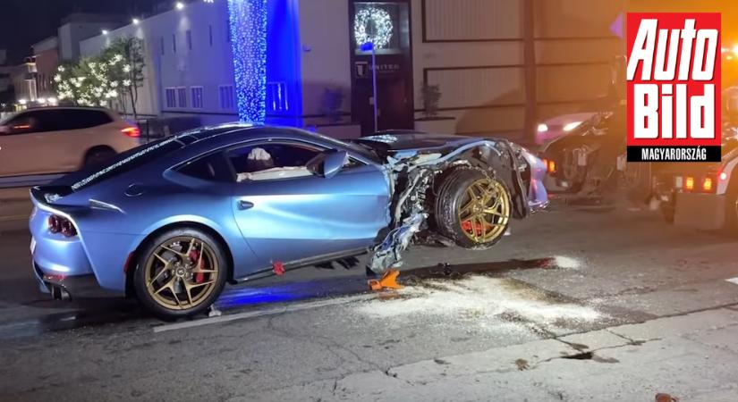 A „legszexibb élő férfi” ripityára törte a 800 lőerős csoda-Ferrariját – videó