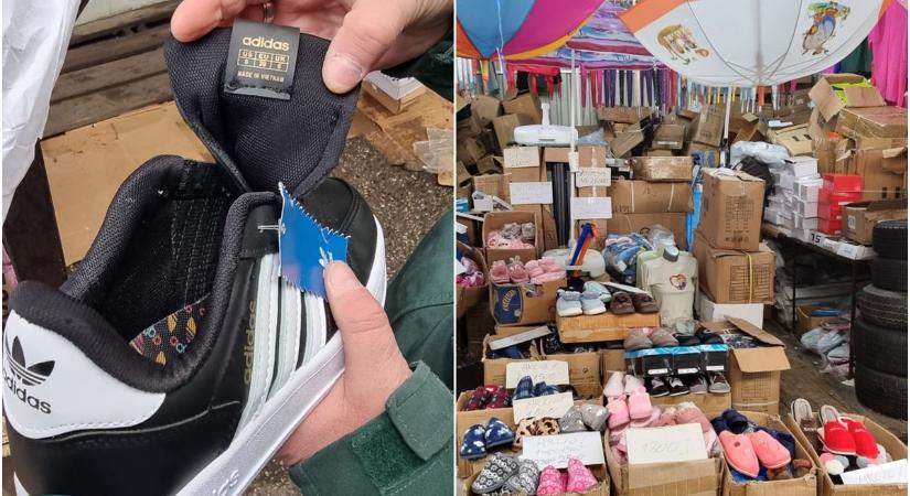 862 hamis portéka egy nyíregyházi piacon