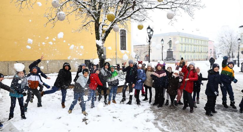Csodálatos képek a győri havazásról