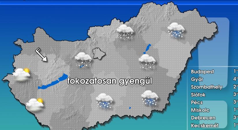 Csütörtökön is folytatódik a havazás