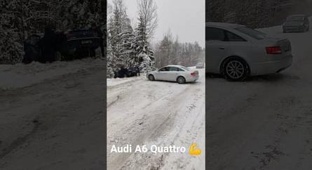 Reménytelen helyzetből húzott ki egy Peugeot-ot egy Audi A6 Quattro