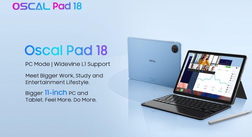 Érkezik az Oscal Pad 18: új tablet 11 colos kijelzővel, PC móddal és sok extrával