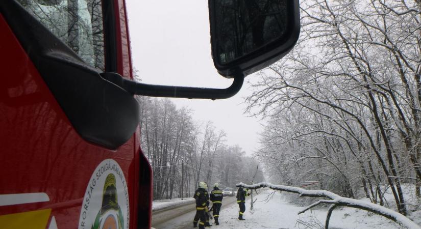 A lehulló nagy mennyiségű hó miatt csaknem százszor riasztották a somogyi tűzoltókat csütörtök délelőttig.