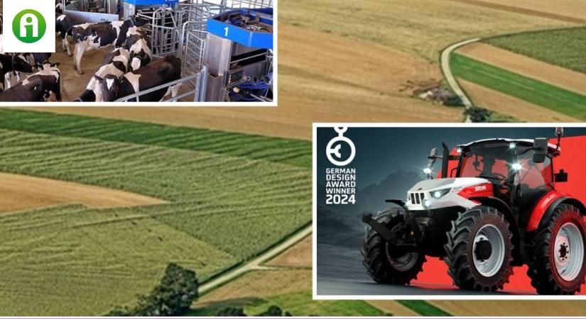 Egy gyönyörű traktor, intelligens gumiabroncsok és új megoldások a robotizált fejéstechnológia terén