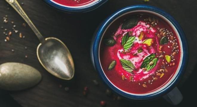 Céklakrémleves édesburgonyával – mindenmentesen, selymesen