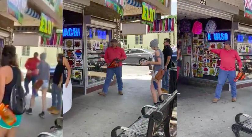 Láncfűrésszel készült megregulázni a feketék mellett kiálló tüntetőket a texasi férfi, elkapták - videó